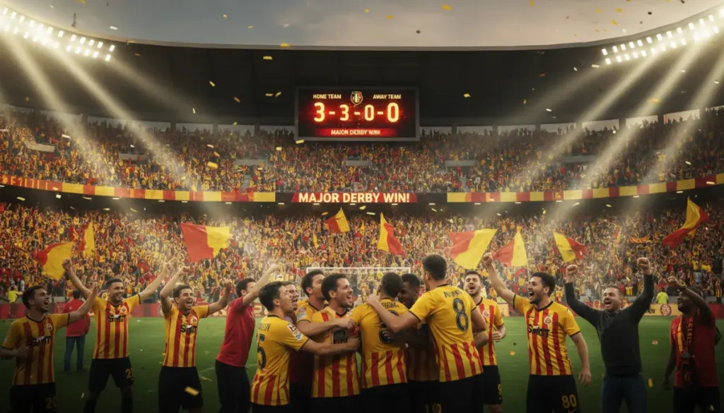 Galatasaray, Fenerbahçe’yi İkonik Bir Derbide 3-0 Geçti